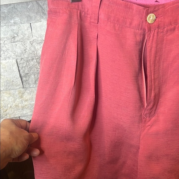 Tommy Bahama Coral Pink silk shorts size 8 - Picture 10 of 16